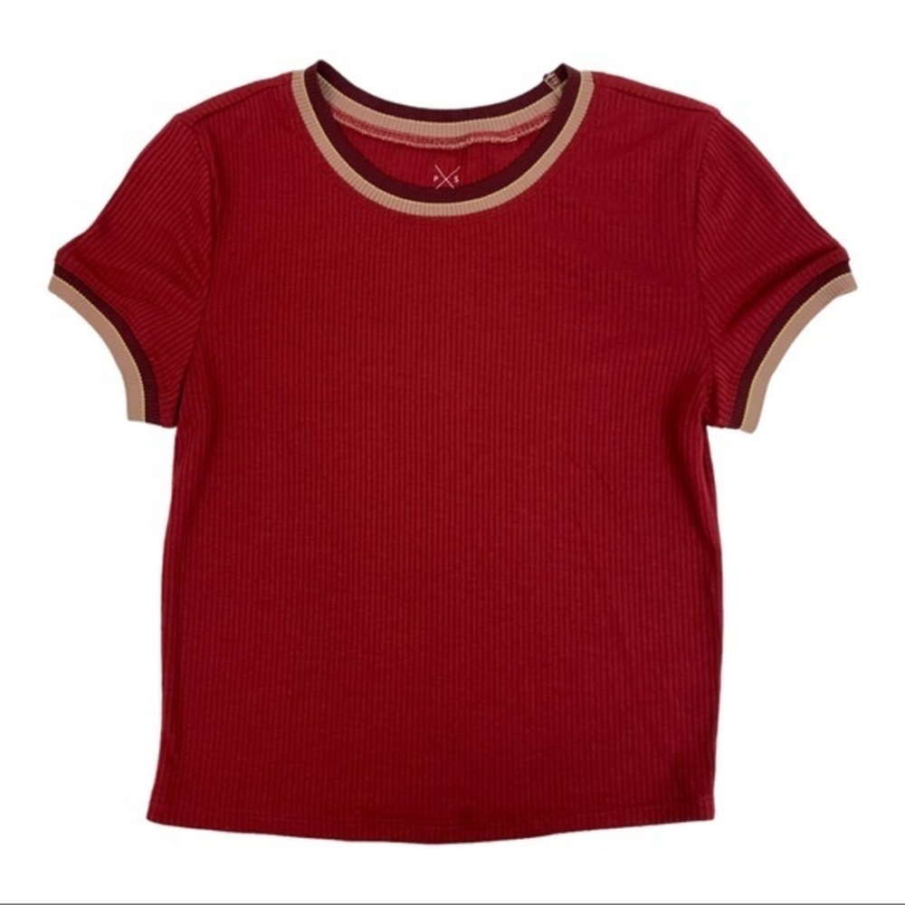 PacSun PS Basics Cropped Tee Red Gold